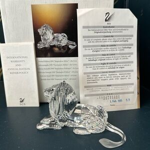 Swarovski Lion Inspiration Africa‎ 1995 Annual Edition Figurine COA Original Box